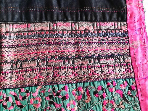 Antique Chinese Tribe Miao Hmong Hand Embroidered Panel Textile / EP812 - Picture 4 of 10