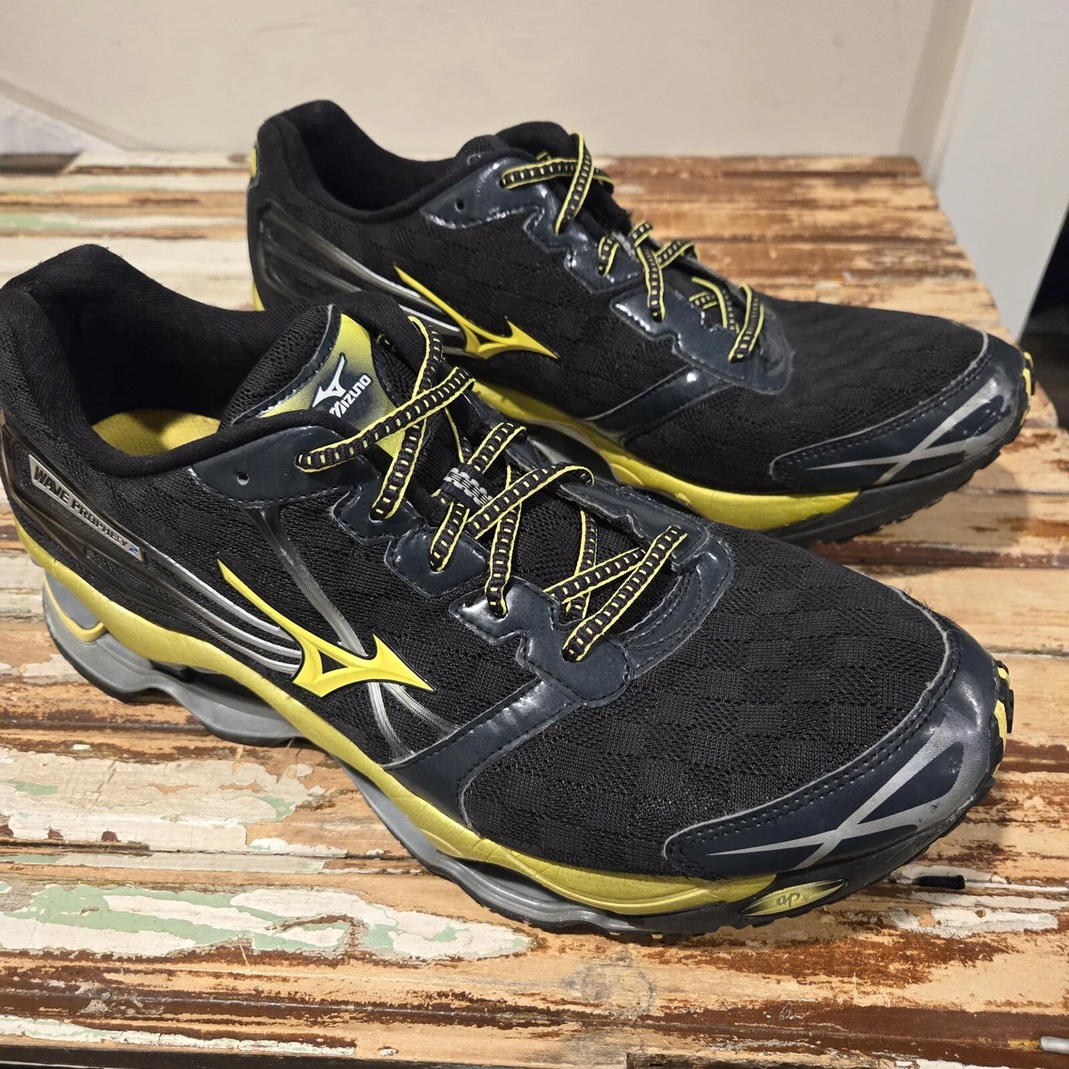 Mizuno Wave Prophecy 2 Running Athletic Shoes Black Men s Size 12