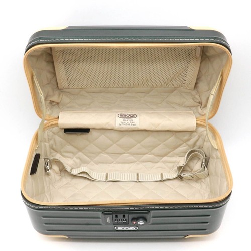 Rimowa Beauty Case 870.38.41.0 Green x Beige 13L TSA Lock Luggage Carry on Used - Picture 5 of 8