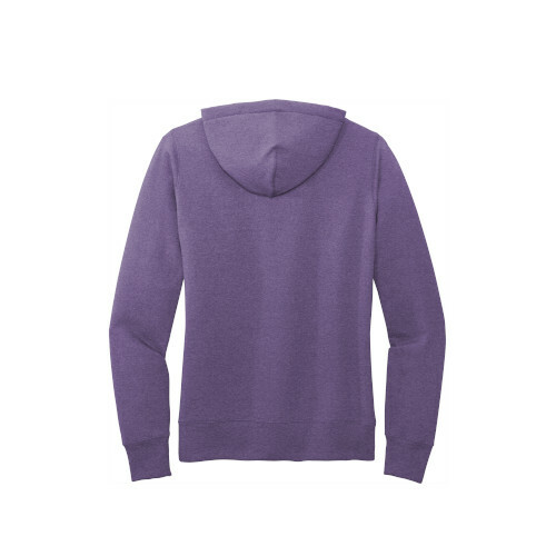 NWT Port & Company Ladies Small Heather Purple Hooded Sweatshirt - Picture 2 of 3