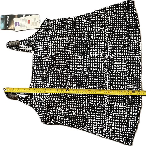 TRIMSHAPER TANKINI SWIM TOP Plus Size 24W BLACK & WHITE ANIMAL PRINT NWT - Picture 11 of 12