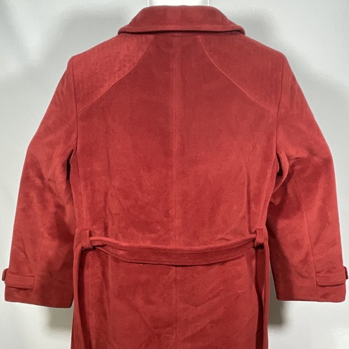 Vtg 60s Juli de Roma Trench Coat Overcoat Kajjmir Cashmere Boho Luxury Sz 16 - Picture 8 of 21