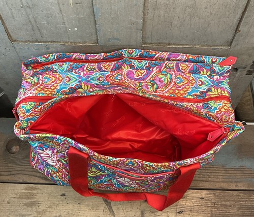 Vera Bradley Triple Compartment Travel Bag NWT Paisley In Paradise - Picture 9 of 11