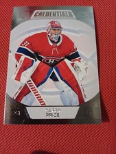 2022 CAREY PRICE UPPER DECK CREDENTIALS NHL HOCKEY CARD #46 MONTREAL CANADIENS 