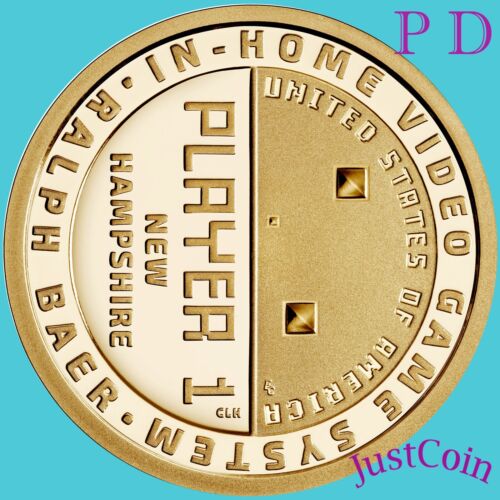 2021 P&D NEW HAMPSHIRE (NH) VIDEO GAME INNOVATION UNCIRCULATED TWO DOLLARS SET - Bild 1 von 2