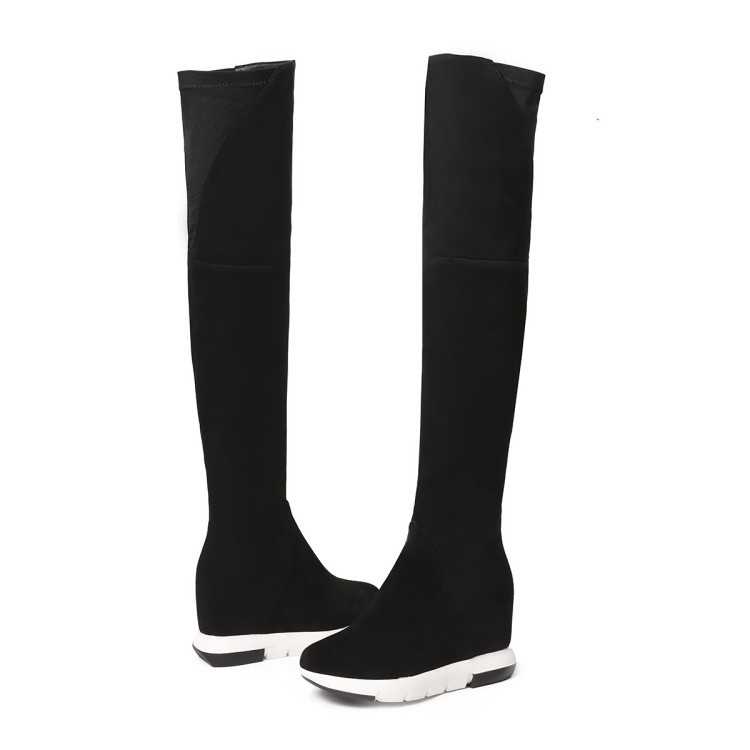 Women Round Round Round Toe Over The Knee Boots Suede Ladies New Pull On Knight Winter shoes ba1de6 Women Round Round Round Toe Over The Knee Boots Suede Ladies New Pull On Knight Winter shoes ba1de6