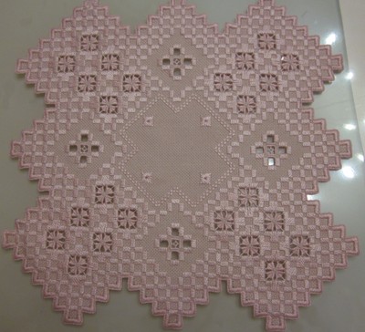 Hardanger Handarbeits 2 Deckchen ca.35x50cm