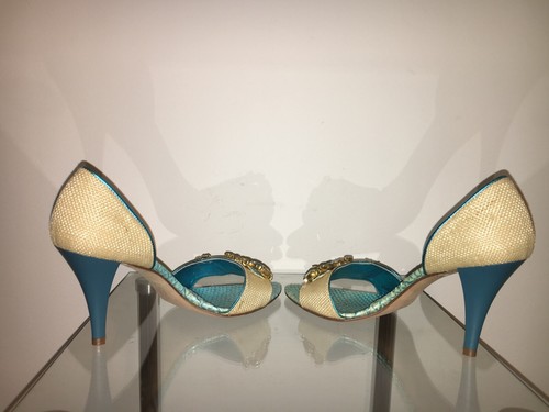 Sandali da donna ROCCOBAROCCO nuovi sandali strass blu turchese taglia: 38 - Foto 9 di 12