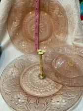 Vintage Pink Glass Dinnerware Collectibles - Tiera, Indiana Glass - Good Conditi