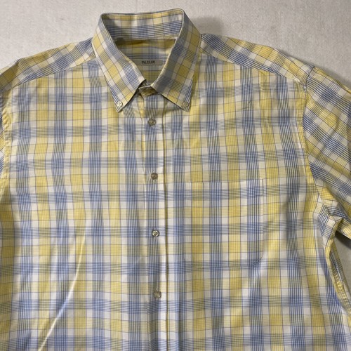 Mens Pal Zileri Button Down Dress Shirt Size XL Plaid Long Sleeve/26-1 - Picture 2 of 8