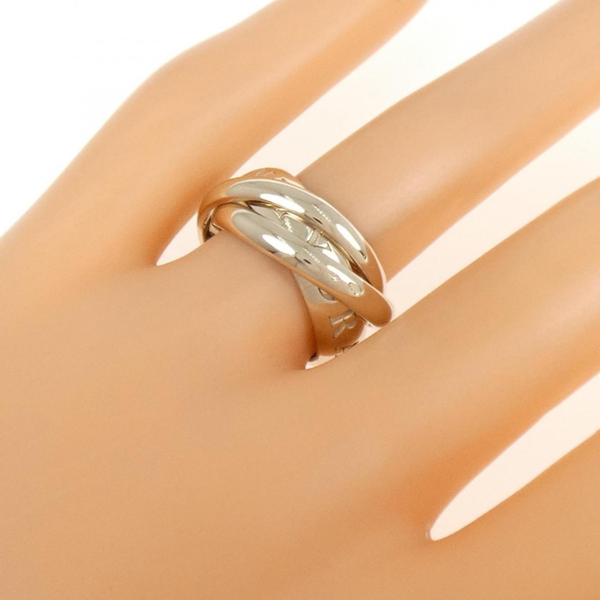 Authentic Cartier Trinity 1998 Xmas Limited Ring #260-005