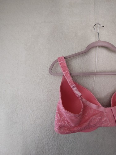 Delta Burke Women Bra 42D Pink Nylon Blend Lace Over Underwired Push Up Fit Bra - Picture 9 of 17