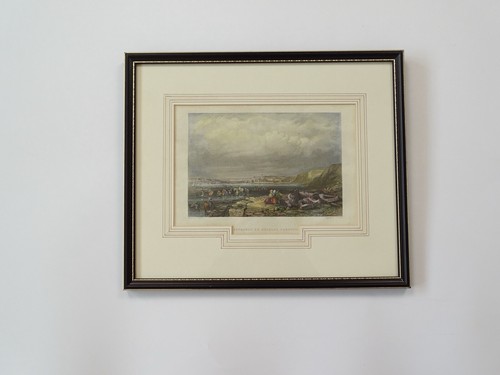 Antica incisione scudi porto Durham Tyne Wear acquaforte incorniciata 12” x 11” - Foto 2 di 6