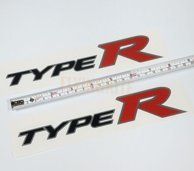 OEM Honda 94-01 Acura Integra DB8 DC2 Rear TYPE R Decal Sticker Silver Outline