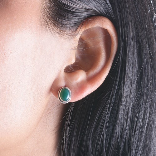 Purple Amethyst Turquoise Gemstone Stud Silver Earring Solid 925 Silver Jewelry - Picture 41 of 64