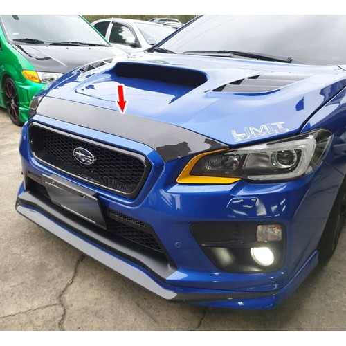For Subaru WRX 4th Sedan STI Front Hood Bonnet Spoiler Carbon Fiber 2015-2021 - Picture 12 of 12