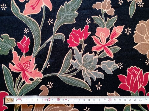 Vintage remnant of FLORAL Liberty of London VARUNA WOOL fabric approx 60 x 110cm - Picture 3 of 4