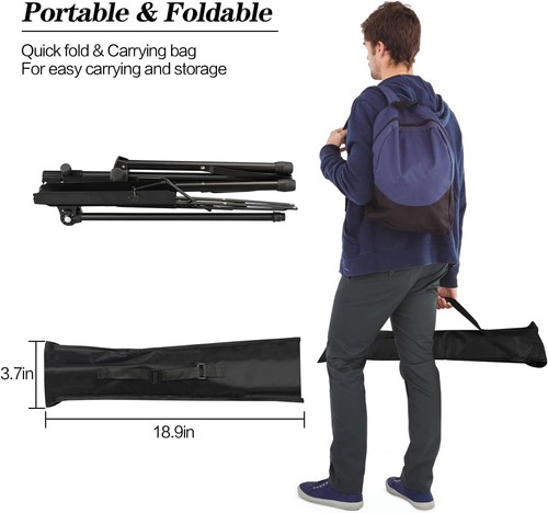 1 Pack Music Stand 2 in 1 Dual-Use Folding Sheet Music Stand Lightweigh... - Picture 6 of 11