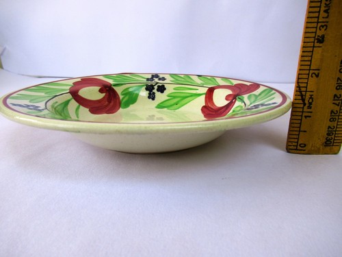 Antique Spongeware Pottery Rice Plate Soup Bowl Spatterware English Pottery*F103 - Picture 4 of 6