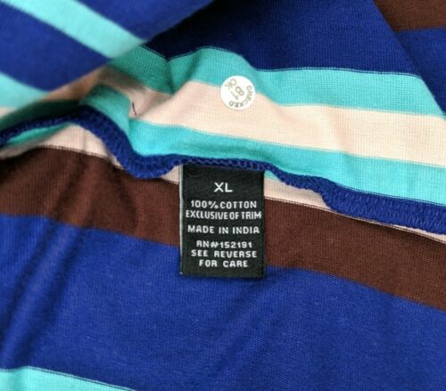 Camisa con capucha Vox Populi para hombre sin mangas a rayas talla XL playa ropa activa nueva con etiquetas - Imagen 9 de 10