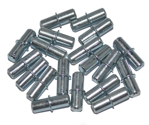 * Pack of 24 Bright Galvanised Steel 5mm Shelf Studs Pegs Supports for Kitchen * - Picture 1 of 2