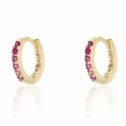 925 Sterling Silver Plated Crystal Huggie Hoop Earrings Women Jewellery Gift - Picture 10 of 12