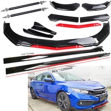 For /Honda Civic Front Bumper Lip Splitter-Spoiler 86.6 Side Skirt Extension