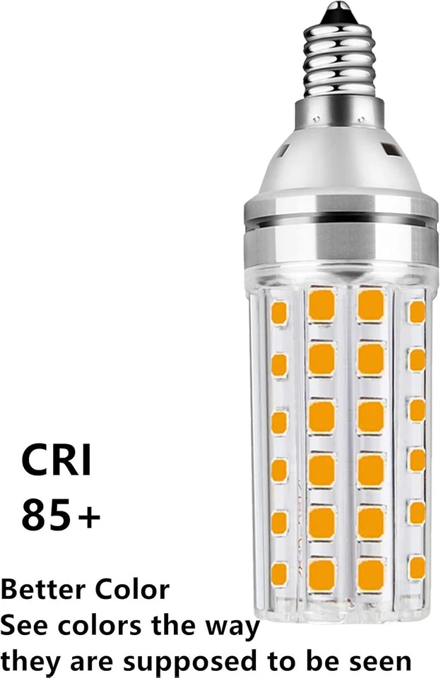 E12 Led Bulb 150 Watt Equivalent, 15W Led Candelabra Light Bulbs Warm White 3000 - Image 3 of 4