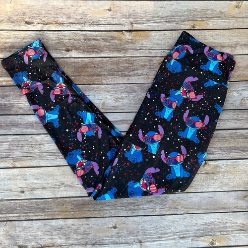 Leggings para mujer Stitch bandera de EE. UU. 4 de julio TC2 extra talla grande 20-26 - Imagen 2 de 3