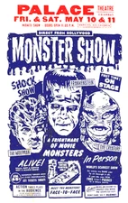 Vintage Horror Drive in Ad Reproduction Print Advertising 17x12