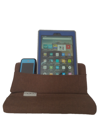 MOKO Media Pillow, Stand Holder for Tablets, Phones Etc. - Brown - New - Picture 2 of 14