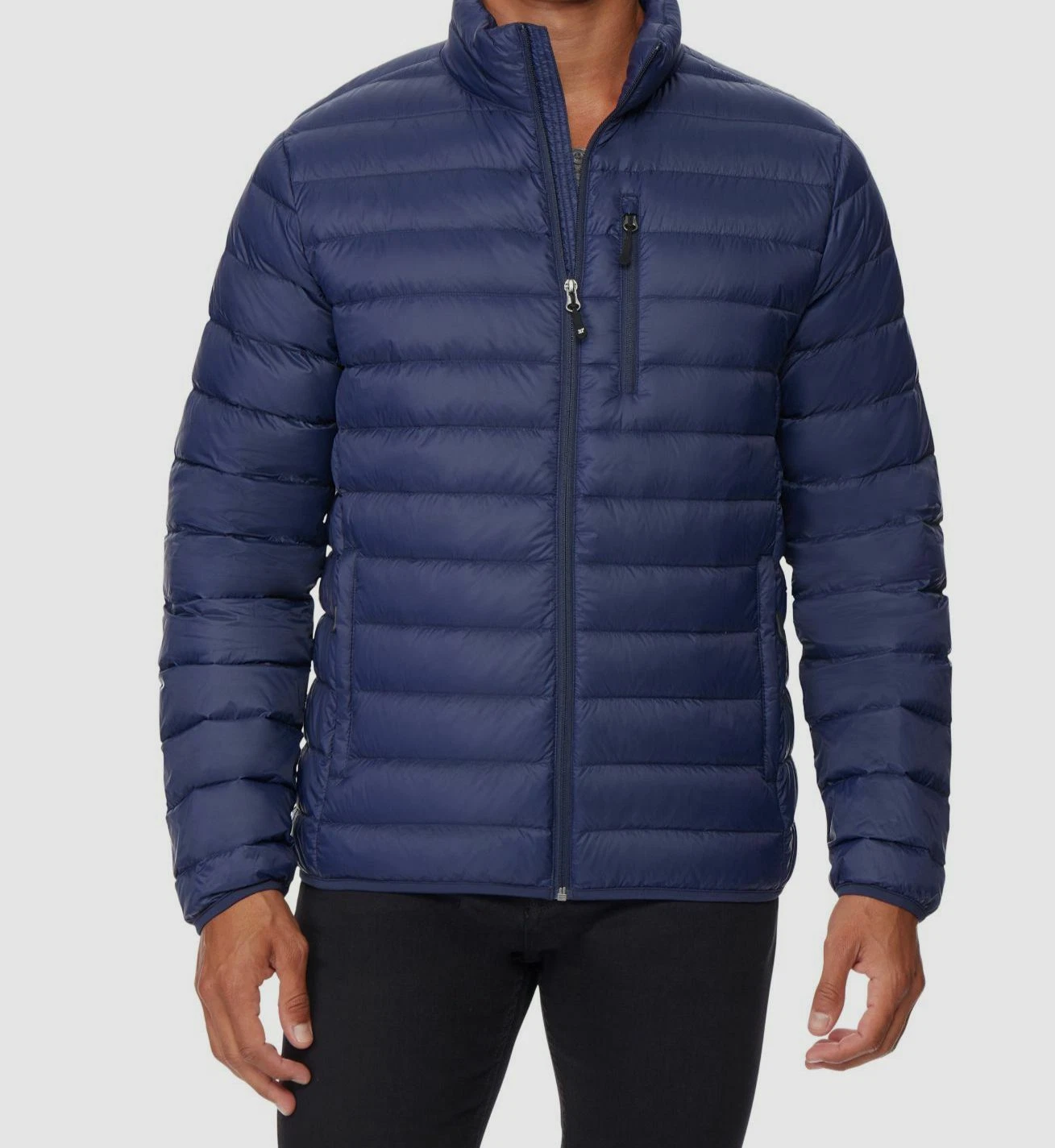 $120 32 Degrees Men's Blue Full Zip Packable Down Puffer Jacket Coal Size XXL