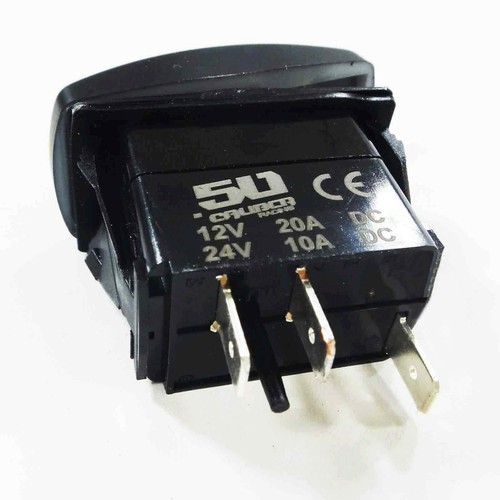 "Whip Light" 20a 12V or 24V On/Off Rocker Switch Waterproof Sexy Design - Blue - Foto 3 di 8