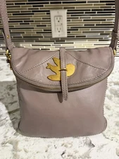 Marc Jacobs Petal to the Metal Leather Crossbody Bag Taupe Color #188