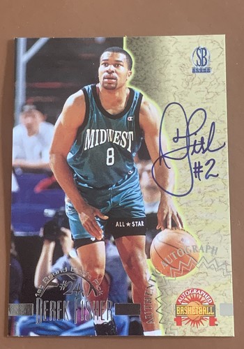 1996-97 Score Board Auto Basketball Derek Fisher Rookie Autographed Lakers RC - Picture 1 of 3