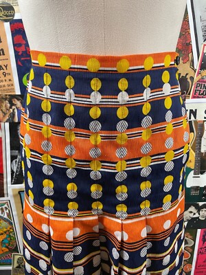 【関税&送料込】Lanvin Tailored Skirt Vtg 60s-70s Lanvin Paris Mod Print High Waisted 24