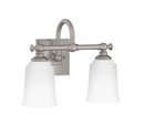 2 Light Brushed Nickel Vanity Light 13.25inch Signature Hardware Antonia Vanity