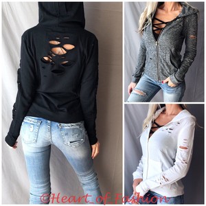 Distressed-Laser-Cut-Zip-Front-Long-Sleeve-Casual-French-Terry-Pocket-Hoodie-Top