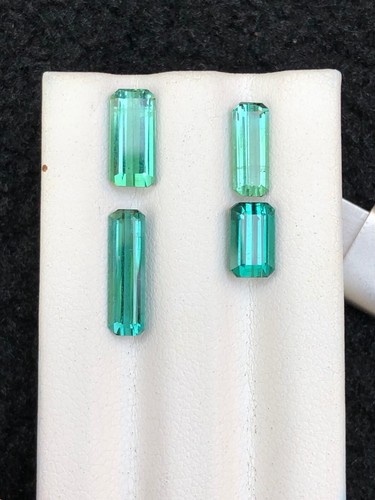 4.70Ct Natural Tourmaline Seafoam Color 4 Piece loose gemstone lot @ Afghanistan - Picture 3 of 8