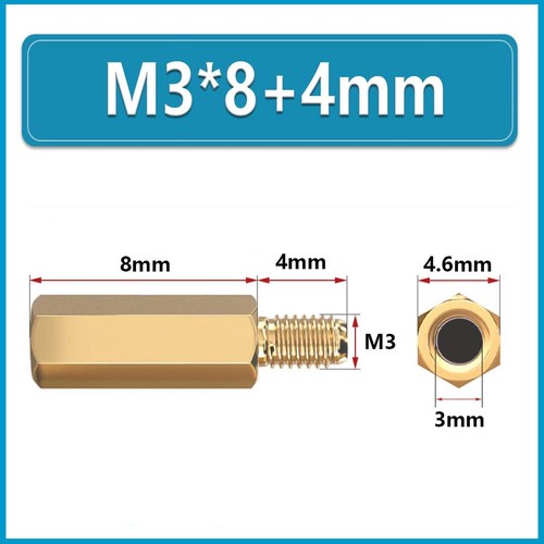 Hex Brass Standoff Spacer Male to Female M2 M3 M4 M5 M6 Pillar PCB Motherboard - Picture 56 of 262