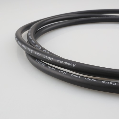Audiocrast 0.5m 75Ohm Pure Silver RCA Signal Cable HiFi Audio Coaxial Wire Cable - Picture 8 of 14