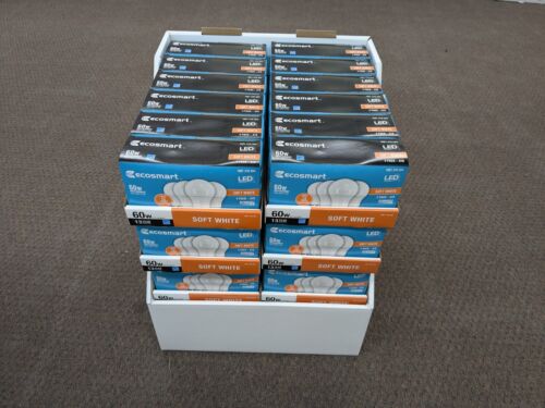 60-Watt EcoSmart LED A19 Dimmable Soft White Light Bulb / 4pk - Picture 2 of 6