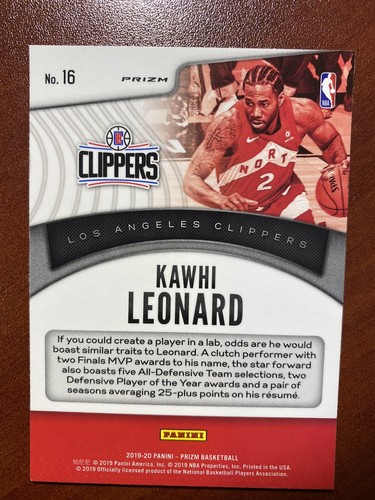 Kawhi Leonard Spurs Clippers 2018-19 Panini Prizm Green Dominance Prizm - Picture 2 of 2