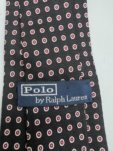 Vintage Polo Ralph Lauren NeckTie Made in Italy 100% Silk Multicolor Geometric - Picture 5 of 7