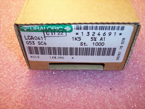 Menge (1000) 1,5 K Ohm 0,55 W 5 % KOHLENSTOFFFILM WIDERSTÄNDE LCA0411-1K5-5 % DRALORIC - Bild 2 von 4