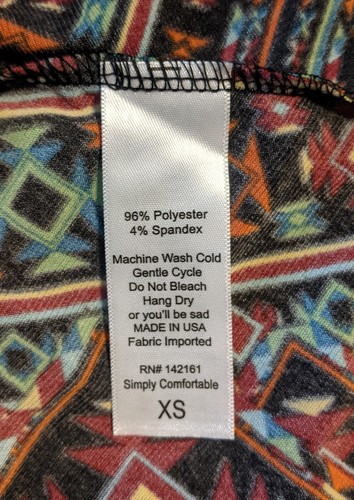 LulaRoe Women's Black Multi-color Aztec Maxi Skirt Sz XS. NS-11 - Picture 6 of 7