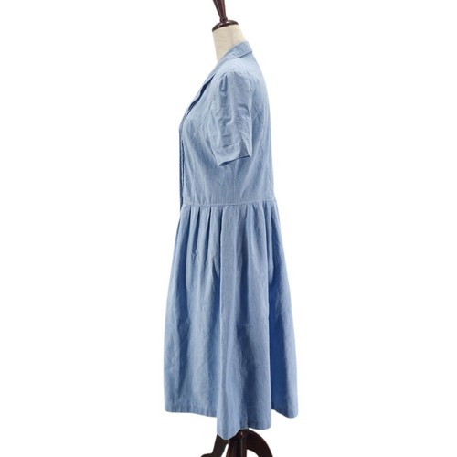 Vintage Leslie Fay Womens Petites 6P Dress Blue A-Line Midi Dress Boho Western - Picture 4 of 11