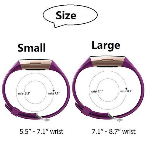 Fitbit Charge 2 3 4 Band Replacement Wrist Strap Silicone For Smart Watch Band - Foto 6 di 18
