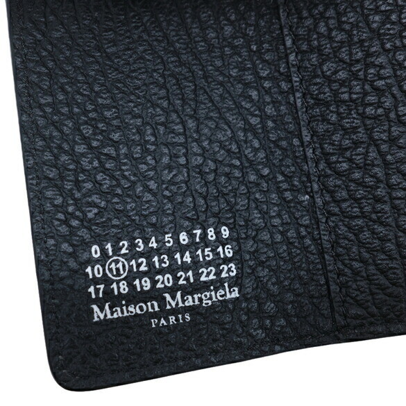 Maison Margiela Three Fold Wallet Compact 4 Stitch Black Maison Margiela Three Fold Wallet Compact 4 Stitch Black
