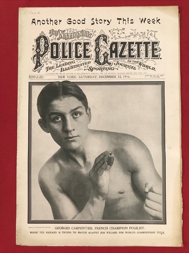 Police Gazette December 23, 1916 Georges Carpentier￼ Pinkey Burns - Picture 1 of 10